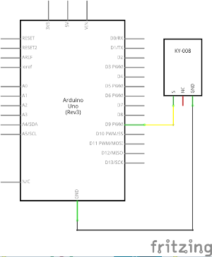 Esquema eléctrico módulo láser