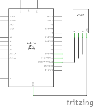 Esquema eléctrico led rgb smd