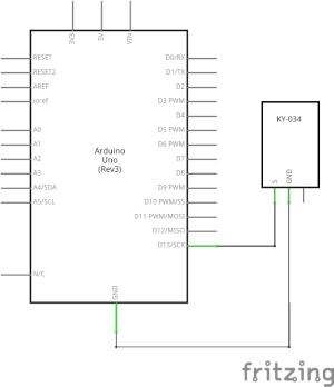 Esquema eléctrico módulo KY-034