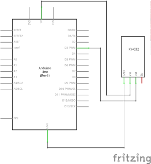 Esquema eléctrico módulo KY-032