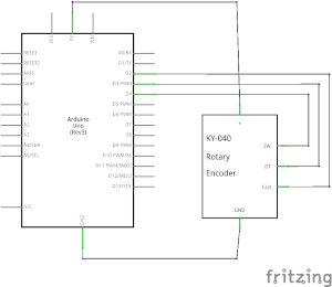 Esquema eléctrico módulo KY-040