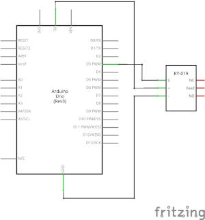 Esquema eléctrico módulo KY-019